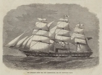 Das Hilfsschraubeneisenschiff Somersetshire für den australischen Handel